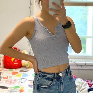 Brandy Melville Blue Striped Tank